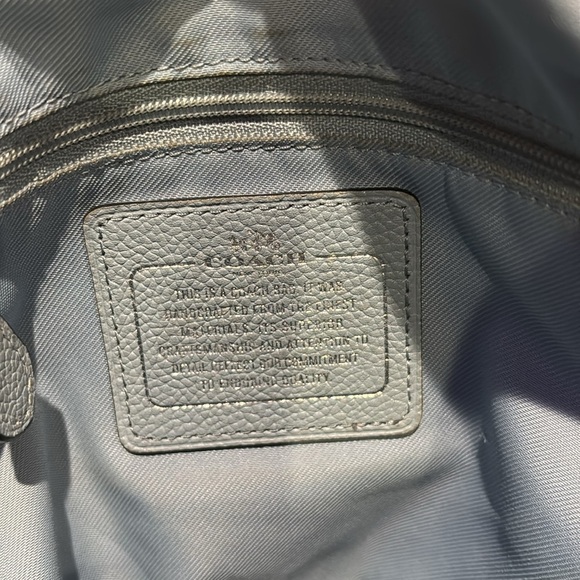 Coach Light Blue Leather Shoulder Bag - Picture 7 of 16